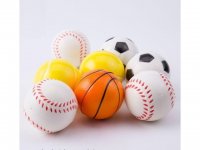 12 Anti-Stress PU Foam Football Basketball Etc Squeeze Reliever