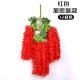 12Pc Red Artificial Silk Hanging Flower Garland Vine Wisteria Le