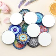 100Pcs Round Various Design Cabochon Tiles Beads 20mm Dia