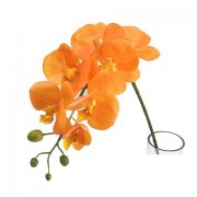 2Pcs Orange Artificial Moth Orchids Flower Arrangement Home Deco