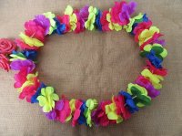 12Pcs Hawaiian Dress Party Flower Leis/Lei Petal 9cm Dia Assorte