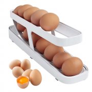 1Pc Automatic Scrolling Egg Dispenser Holder Storage Refrigerato