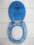 A New Ocean Seastar Dolphin Toilet Seat Cover-Blue