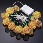 1Set 20 LED Iron Pineapple String Light Fairy Lamp Lanterns Outd