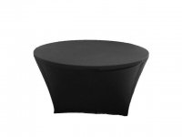 1Pc Stretch Spandex Table Cloth Round Protector Cover BLACK