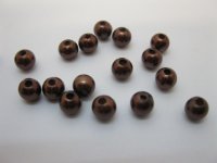 2500 Coffee Round Simulate Pearl Loose Beads 6mm