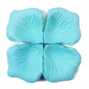 1000 Fabric Rose Petals Wedding Party Decoration - Aqua Blue