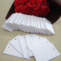 1200Pcs Plain White Clothes Price Tag 3.5X7cm