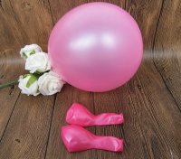 100 Pearl Pink Natural Latex Balloons 30cm