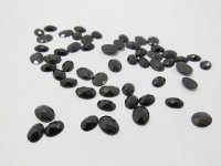 10000 Black Oval Flat Back Diamontes Rhinestones 8x5mm