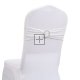 10Pcs Sequined White Sashes Chair Wider Bow Wedding Venue Banque