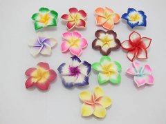 20 New Fimo Bead Frangipani Jewellery Finding 3.2cm Mixed 20 New Fimo Bead Frangipani Jewellery Finding 3.2cm Mixed