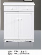 1X White Shoe Cabinet 2 Door Storage + 2 Drawer furn-shoe15