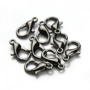 200 Gun Black Lobster Claw Clasps Jewellery Finding 22mm