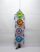 1X Dongba 4-Flat Drum Wind Chime Ornament