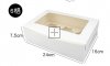 10Pcs White Paper 6 Hole Cupcake Cake Box w/Window