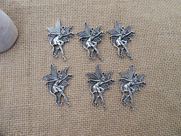 50Pcs New Dancing Fairy Beads Charms Pendants Jewellery Findings - Click Image to Close