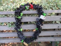 12Pcs Black Hawaiian Dress Party Flower Leis/Lei 66cm Long