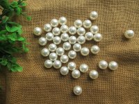 500g Ivory 16mm Round Simulate Pearl Beads Loose Beads