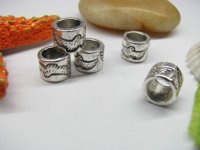 20pcs Tibetan Silver Hawks Barrel Beads Fit European Beads