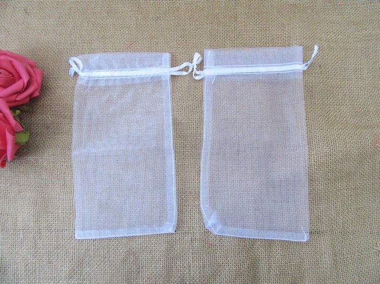 50Pcs White Drawstring Jewelry Gift Pouches 21x15cm - Click Image to Close