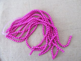 10Strands X 50Pcs Dyed Fushia Gemstone Beads 8mm Dia.