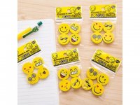 36Pack x 4pcs Yellow Smile Face Different Expression Erasers