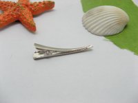 200Pcs Oxhorn Hair Clips Base Barrette Finding 76mm Long