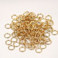 9000 Golden plated Jump Rings 6mm Jewelry Finding