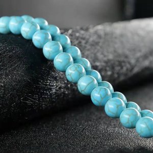 6Strands x 19Pcs Rare Turquoise 10mm Round beads