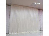 1X Ivory Silk Cloth Wedding Party Backdrop Curtain Drapes Backgr