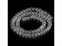 10Strand x 90Pcs Clear Faceted Crystal Beads 6mm