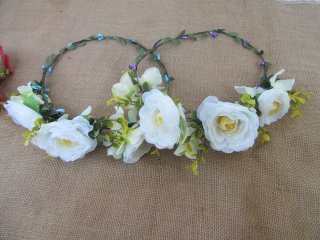 12Pcs Floral Headpiece Hair Garland Wreath Flower bh-ha276