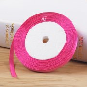 10Rolls X 25Yards Fuschia Satin Ribbon 15mm