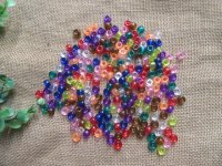 2Packs x 650Pcs Barrel Pony Beads Loose Bead 8mm Mixed