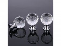 10Pcs Crystal Ball Door Cabinet Drawer Knobs Handles Pulls 40mm