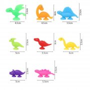 2Packs x 8Pcs Mini Dinosaur Suction Toys Build 'N Pop Interactiv