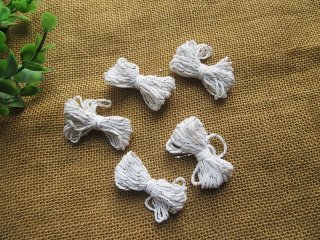 12Pcs x 3m White Silver Knitting Yarn String Crochet Wool