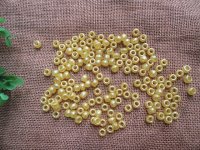 500g Yellow Barrel Pony Beads Loose Bead 8mm