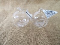 4Pcs Clear Ball Glass Hanging Candle Plant Holder