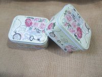 4Pcs Romantic Metal Tin Box Storage Case Jewellery Wedding Gift