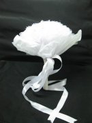 1X New White Wedding Bridal Bouquet with Rhinestone