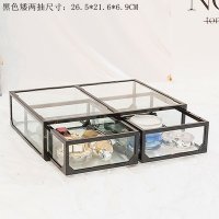 1Pc Luxurious Super Nice 2 Drawers Jewelry Display Case Storage