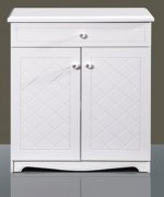 1X White Shoe Cabinet 2 Door Storage + 1 Drawer furn-shoe14