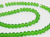 10Strand x 90Pcs Green Rondelle Faceted Crystal Beads 6mm