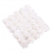 25Pcs White Rose Artificial Foam Flower Hair Pick Wedding