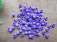 500g Forsted Purple Barrel Pony Beads Loose Bead 8mm