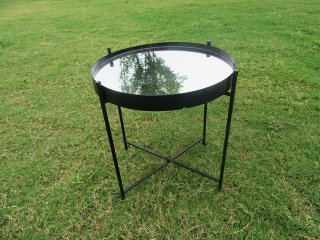 1X Fashion Round Mirror With Display 40cm Dia