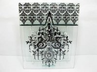 1X Glass Tea Light Holder Triple Holder European Pattern