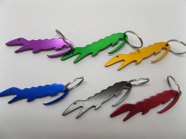 4x12 Aluminium alloy Crocodile Bottle Opener key rings - Click Image to Close